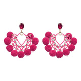FASHIONSNOOPS Boho Statement Jewelry Long Tassel Big Earring Dangle Drop Crystal Earring For Women Oorbellen daiiibabyyy
