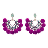 FASHIONSNOOPS Boho Statement Jewelry Long Tassel Big Earring Dangle Drop Crystal Earring For Women Oorbellen daiiibabyyy