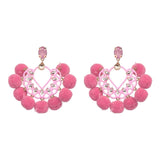 FASHIONSNOOPS Boho Statement Jewelry Long Tassel Big Earring Dangle Drop Crystal Earring For Women Oorbellen daiiibabyyy
