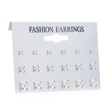 FNIO Women's Earrings Set Pearl Earrings For Women Bohemian Fashion Jewelry  Geometric Crystal Heart Stud Earrings daiiibabyyy