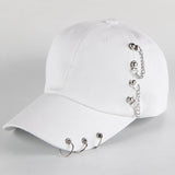 Dad Hat BTS Creative Piercing Ring Baseball Cap Punk Hip Hop Caps Cotton Adult Casual Solid Adjustable Unisex Caps Snapback daiiibabyyy