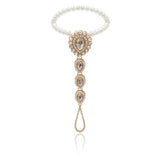 1PC Fashion Wedding Barefoot Iced Out Bling Sexy Crystal Sandals Pearl Foot Jewelry Pie Leg Chain Female Boho Anklet for women daiiibabyyy