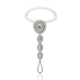 1PC Fashion Wedding Barefoot Iced Out Bling Sexy Crystal Sandals Pearl Foot Jewelry Pie Leg Chain Female Boho Anklet for women daiiibabyyy