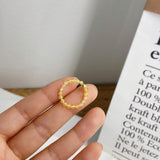 AOMU  Fashion Crystal Beaded Rings Cute Minimalist Coloful Beads Geometric Stacked Fine Rings for Women Party Gift Jewelry daiiibabyyy