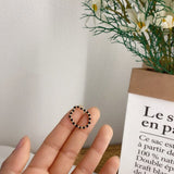 AOMU  Fashion Crystal Beaded Rings Cute Minimalist Coloful Beads Geometric Stacked Fine Rings for Women Party Gift Jewelry daiiibabyyy