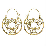 Tocona Vintage Antique Gold Black Silver Color Flower Metal Hoop Earrings Punk Alloy Earring Brincos for Women Jewelry 5673 daiiibabyyy