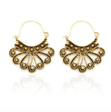 Tocona Vintage Antique Gold Black Silver Color Flower Metal Hoop Earrings Punk Alloy Earring Brincos for Women Jewelry 5673 daiiibabyyy