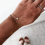 New Bohemian Black Rope Chain Bracelet Set For Women aircraft Shell Moon Heart crystal Charm Bangle Boho Jewelry daiiibabyyy