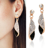 4 Colors Girls Vintage Fashion Acrylic tassel Earrings Women Crystal Water Drop earrings Jewelry Wedding Pierced Dangle Earrings daiiibabyyy