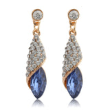 4 Colors Girls Vintage Fashion Acrylic tassel Earrings Women Crystal Water Drop earrings Jewelry Wedding Pierced Dangle Earrings daiiibabyyy
