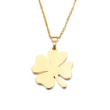 DOTIFI Stainless Steel Necklace For Women Man Lover's Clover Gold And Silver Color Pendant Necklace Engagement Jewelry daiiibabyyy