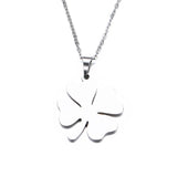 DOTIFI Stainless Steel Necklace For Women Man Lover's Clover Gold And Silver Color Pendant Necklace Engagement Jewelry daiiibabyyy