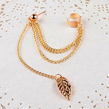1pcs Earrings Jewelry Fashion Personality Metal Ear Clip Leaf Tassel Earrings For Women Gift Pendientes Ear Cuff Caught In Cuffs daiiibabyyy