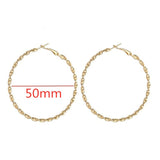 40mm 60mm 70mm 80mm Exaggerate Big Smooth Circle Hoop Earrings Brincos Simple Party Round Loop Earrings for Women Jewelry daiiibabyyy