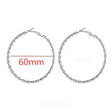40mm 60mm 70mm 80mm Exaggerate Big Smooth Circle Hoop Earrings Brincos Simple Party Round Loop Earrings for Women Jewelry daiiibabyyy