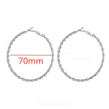 40mm 60mm 70mm 80mm Exaggerate Big Smooth Circle Hoop Earrings Brincos Simple Party Round Loop Earrings for Women Jewelry daiiibabyyy