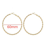 40mm 60mm 70mm 80mm Exaggerate Big Smooth Circle Hoop Earrings Brincos Simple Party Round Loop Earrings for Women Jewelry daiiibabyyy