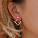 Hot Trendy Cute Nickel Free Earrings Fashion Jewelry  Earrings Square Stud Earrings For Women Brincos Statement Earrings daiiibabyyy