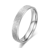 KNOCK High quality Fashion Simple Scrub Stainless Steel Women 's Rings 2 mm Width Rose Gold Color Finger  Gift For Girl Jewelry daiiibabyyy