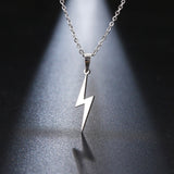 DOTIFI Stainless Steel Necklace Hot Lightning Necklaces For Women Protection Pendants For Girlfriend Gifts Rose Gold Jewelry daiiibabyyy