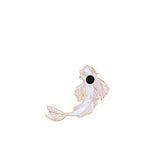 Pink/White/Black Koi Brooch Cute Goldfish Enamel Pin Denim Lapel Fish BadgeFamily Kid Blessing Gifts Friends Personality Jewelry daiiibabyyy