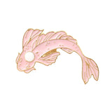 Pink/White/Black Koi Brooch Cute Goldfish Enamel Pin Denim Lapel Fish BadgeFamily Kid Blessing Gifts Friends Personality Jewelry daiiibabyyy