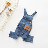 2021 New Denim Pet Dog Overalls Spring Summer Puppy Vest Cowboy Dog Clothes Puppy Teddy Denim Costume Jacket daiiibabyyy