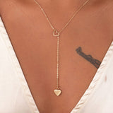 New fashion trendy jewelry copper heart chain link necklace gift for women girl daiiibabyyy