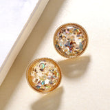Korean White Acrylic Flower Petal Drop Earrings For Women's Fashion Statement Shell Flower Trend Alloy Pendant Earring Jewellery daiiibabyyy