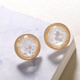 Korean White Acrylic Flower Petal Drop Earrings For Women's Fashion Statement Shell Flower Trend Alloy Pendant Earring Jewellery daiiibabyyy