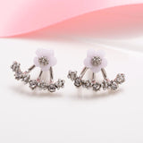 Korean White Acrylic Flower Petal Drop Earrings For Women's Fashion Statement Shell Flower Trend Alloy Pendant Earring Jewellery daiiibabyyy