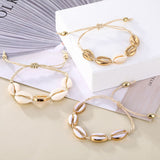 IPARAM Bohemia Vintage Shell Rope Chain Bracelet Women Beach Sea Shell Bracelet Anklet Jewelry Party Gift daiiibabyyy