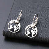 Fashion Earring World Map/Pineapple/Love Heart/Star Small Geometric Gift For Women Party Alentine's Day Stainless Steel Jewelry daiiibabyyy