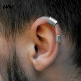 UVW003 2pc Stainless Steel Earrings Non-Piercing Ear Bone Clip On Earring for Women Fake Ear Cuff Helix Tragus Piercing Jewelry daiiibabyyy