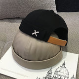 Vintage Dome Hat Mens Solid Color Velvet Beanies For Men Docker Sailor Crimping Brimless Skull Caps Casual Hip Hop Cap daiiibabyyy