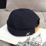 Vintage Dome Hat Mens Solid Color Velvet Beanies For Men Docker Sailor Crimping Brimless Skull Caps Casual Hip Hop Cap daiiibabyyy