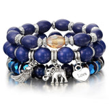 ZOSHI 3-4pcs/set Fashion Boho Bracelets & Bangles Women Stone Beaded Bracelet Set With Colorful Gem Long Wrap Bracelet for Women daiiibabyyy