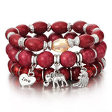 ZOSHI 3-4pcs/set Fashion Boho Bracelets & Bangles Women Stone Beaded Bracelet Set With Colorful Gem Long Wrap Bracelet for Women daiiibabyyy