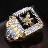 Huitan Party Men Rings Creative Watch Shaped Two Tone Design Rings For Men Wedding Ring With Size 6-14 Male Jewelry daiiibabyyy