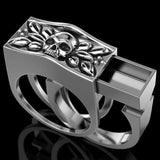 Huitan Party Men Rings Creative Watch Shaped Two Tone Design Rings For Men Wedding Ring With Size 6-14 Male Jewelry daiiibabyyy