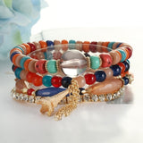 ZOSHI 3-4pcs/set Fashion Boho Bracelets & Bangles Women Stone Beaded Bracelet Set With Colorful Gem Long Wrap Bracelet for Women daiiibabyyy