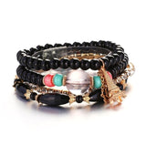 ZOSHI 3-4pcs/set Fashion Boho Bracelets & Bangles Women Stone Beaded Bracelet Set With Colorful Gem Long Wrap Bracelet for Women daiiibabyyy