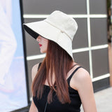 Sun Hat Summer Foldable Bucket Hat for women  Outdoor Sunscreen Cotton Fishing Hunting Cap Anti-UV  wide brim bucket  Sun hat daiiibabyyy