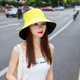 Sun Hat Summer Foldable Bucket Hat for women  Outdoor Sunscreen Cotton Fishing Hunting Cap Anti-UV  wide brim bucket  Sun hat daiiibabyyy