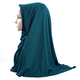 Fashion Pleated Stripe Scarf Women Muslim Jersey Hijabs Shawl hijeb femme Africa Headband Long Islam Underscarf Sjaal Bufandas daiiibabyyy