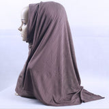 Fashion Pleated Stripe Scarf Women Muslim Jersey Hijabs Shawl hijeb femme Africa Headband Long Islam Underscarf Sjaal Bufandas daiiibabyyy