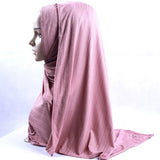 Fashion Pleated Stripe Scarf Women Muslim Jersey Hijabs Shawl hijeb femme Africa Headband Long Islam Underscarf Sjaal Bufandas daiiibabyyy