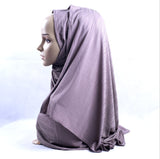 Fashion Pleated Stripe Scarf Women Muslim Jersey Hijabs Shawl hijeb femme Africa Headband Long Islam Underscarf Sjaal Bufandas daiiibabyyy