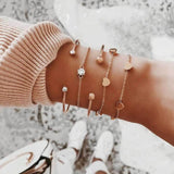 Tocona Bohemian Natural Stone Bead Bracelet Set for Women Luxury Gold Bracelets Female Gothic Indian Jewelry Accessories daiiibabyyy