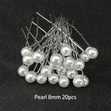 Women U-shaped Pin Metal Barrette Clip Hairpins Simulated Pearl Bridal Tiara Hair Accessories Wedding Hairstyle Design Tools daiiibabyyy